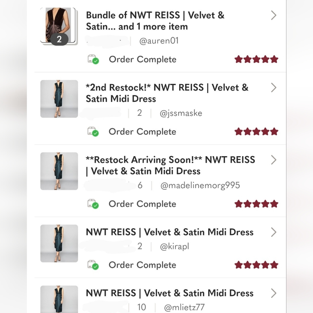 *Bestseller!* NWT REISS | Livvy Velvet & Satin Midi Dress - Picture 10 of 10